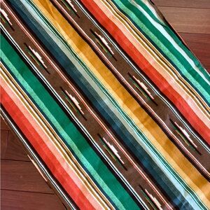 Beautiful Southwest design fabric new heavy cotton large remnant 45 in width